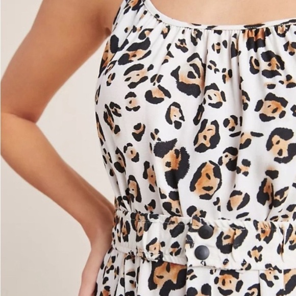 Anthropologie Corey Lynn Calter Leopard Print Arabella S Midi Dress Belted NWOT - Picture 5 of 12